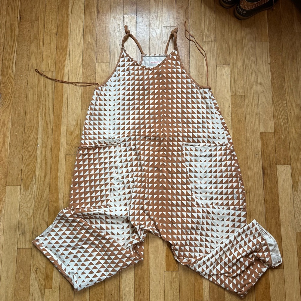 FP Movement by Free People Beige Printed Harem Jumpsuit - Picture 2 of 6